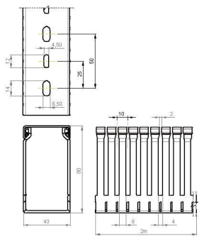Unex Verdrahtungskanal 80x43    80.40.88 