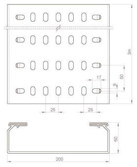 Unex Kabelrinne gelocht lichtgrau  66200 