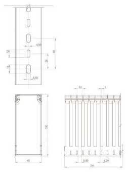 Unex Verdrahtungskanal RAL7030 100.40.77 