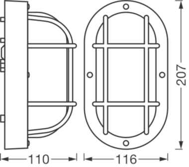 LEDV BULHEAD ESSENTIAL OVAL IP54 