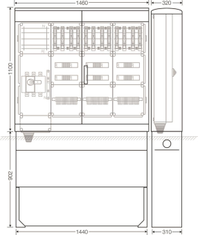 Hensel Ladeverteiler f. Mi EV 22kW 12110 