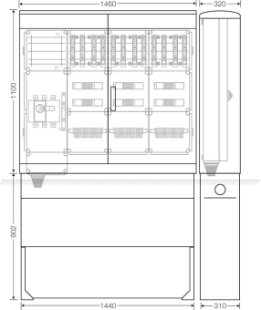 Hensel Ladeverteiler f. Mi EV 22kW 12110 