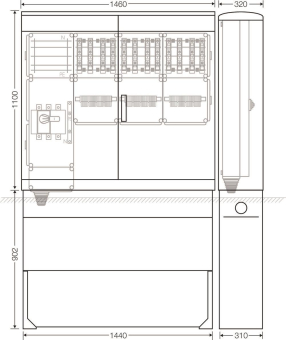 Hensel Ladeverteiler f. Mi EV 22kW 12010 