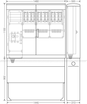 Hensel Ladeverteiler f. Mi EV 22kW 12010 