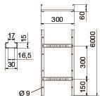 OBO LG 630 VS 6 FS Kabelleiter gelocht m 