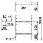 OBO LG 640 VS 3 FT Kabelleiter gelocht m 