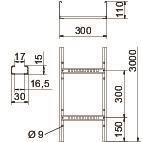 OBO LG 113 VS 3 FT Kabelleiter gelocht m 