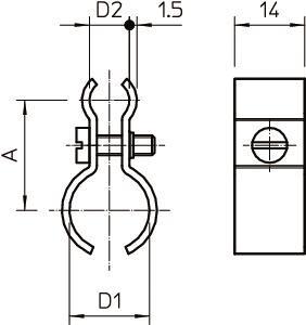 OBO 1020 14-18 A4 Spanndrahtschelle 