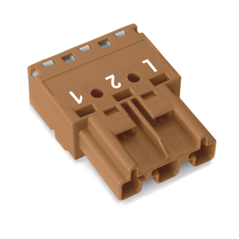 WAGO 770-1373 Stecker,3-polig,braun 