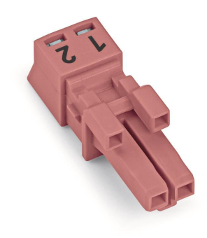 WAGO 890-282 Buchse,2-polig,Kod. B,pink 