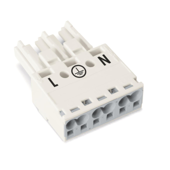 WAGO 770-223 Buchse,3-polig,Kod. A,weiß 