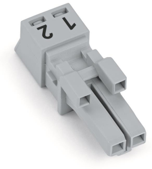 WAGO 890-242 Buchse,2-polig,Kod. B,grau 