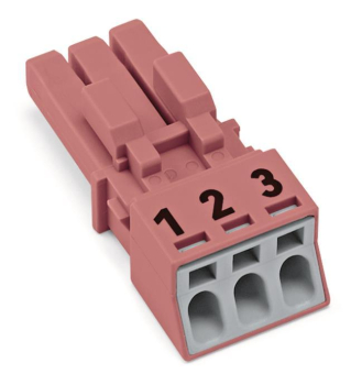 WAGO 890-283 Buchse,3-polig,Kod. B,pink 