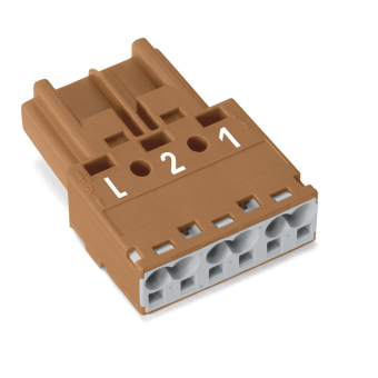 WAGO 770-1373 Stecker,3-polig,braun 