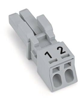 WAGO 890-242 Buchse,2-polig,Kod. B,grau 