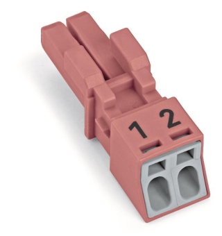WAGO 890-282 Buchse,2-polig,Kod. B,pink 
