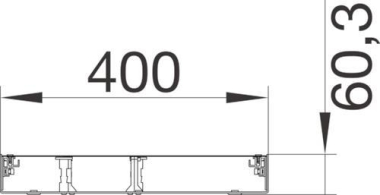 Hager Unterteil BKGD 400x60 m BKGD400601 