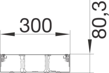 Hager Unterteil BKGD 300x80 m BKGD300801 