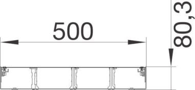 Hager Unterteil BKGD 500x80 m BKGD500801 