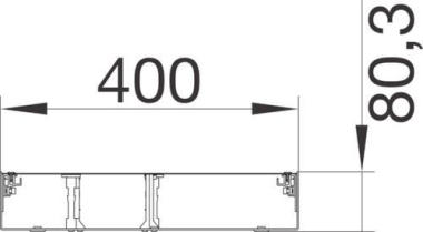 Hager Unterteil BKGD 400x80 m BKGD400801 