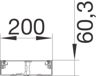 Hager Unterteil BKGD 200x60 m BKGD200601 