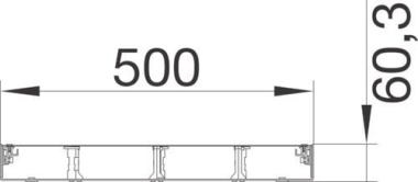 Hager Unterteil BKGD 500x60 m BKGD500601 