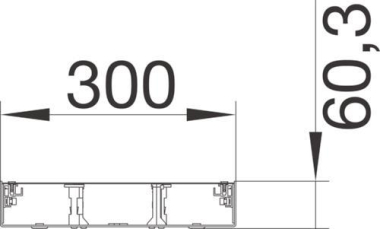 Hager Unterteil BKGD 300x60 m BKGD300601 