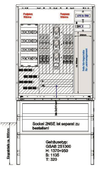 GSAB Verteilerschrank  2S1300Emob12x22KW 