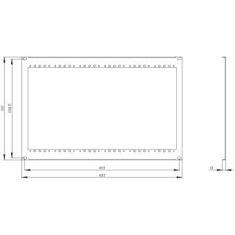 SIEM 19-Zoll Rahmen für    8MF1000-2AB30 