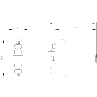 Siemens 3RH19212CA10 Hilfsschalterblock 