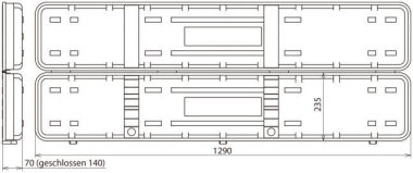 DEHN Kunststoff-Koffer leer f. KKL PHE L 