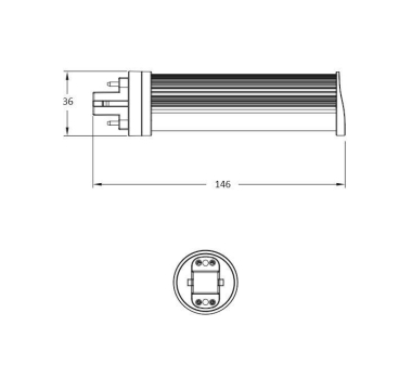 BAIL LED PL G24d TC-D 8W 840 FR   143154 