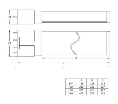 BAIL Bailey LED PL 2G11 24W  80100038477 