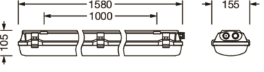 Siteco Feuchtraumleuchte    51FXB27P460A 