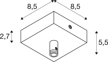SLV Deckenrosette GLENOS mattweiß 210061 