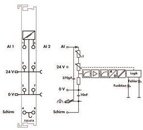 WAGO 750-474 2-Kanal-Analogeingang,4 