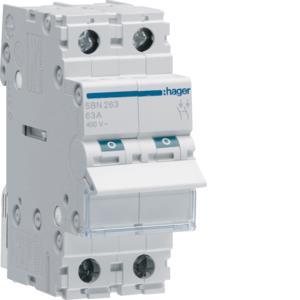 Hager Ausschalter 63A 2Schließer  SBN263 
