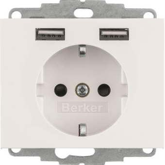 Berker Steckdose SCHUKO/USB K.x 48037009 