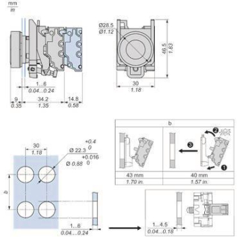 Schneider Drucktaster Harmony   XB4BA315 