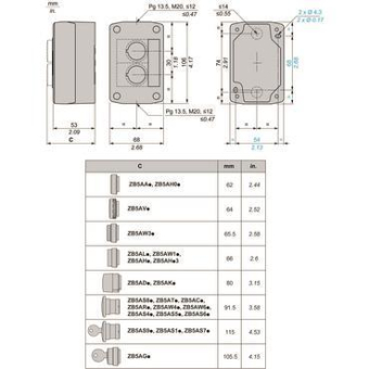 GS Leergehäuse                    XALD02 