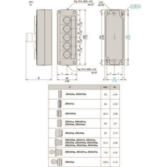 GS Leergehäuse                    XALD05 