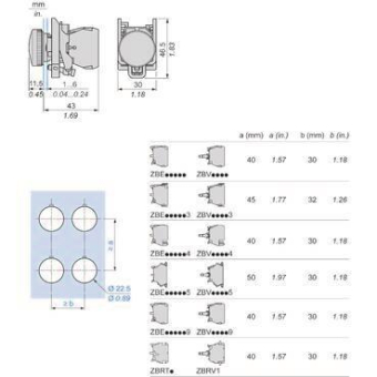 GS Leuchtmelder weiss            XB4BV61 