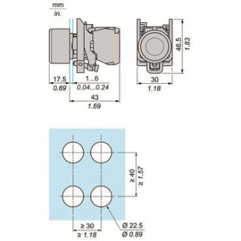 GS Atex Leuchtdruckt. Ws    XB4BP183B5EX 