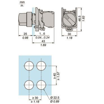 GS ATEX WAHLSCH. 2ST. 1Ö1S     XB4BD25EX 