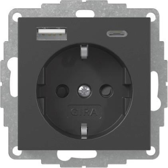 GIRA 2459005 SCHUKO-Steckdose Shutter 