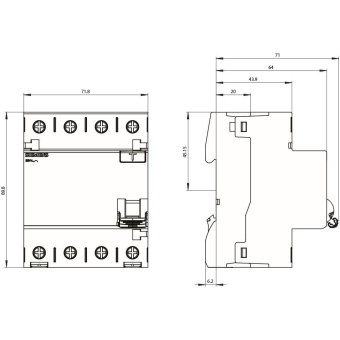 Siemens FI-Schutzschalter    5SV4346-0MB 