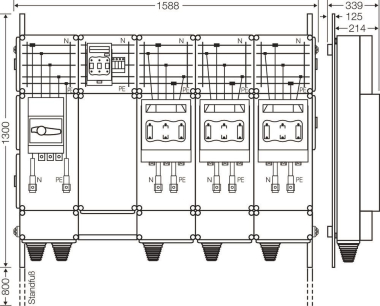 Hensel Ladeverteiler f. Mi EV 200kW 3001 