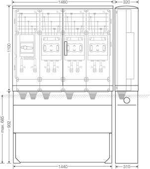 Hensel Ladeverteiler f. Mi EV 200kW 3010 