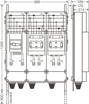 Hensel Ladeverteiler f. Mi EV 200kW 2000 