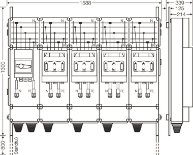 Hensel Ladeverteiler f. Mi EV 200kW 4000 